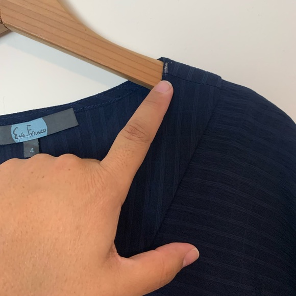 New Eva Franco Navy Blue Top - Picture 4 of 7